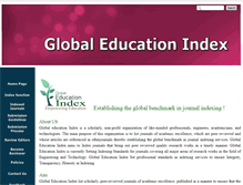 Tablet Screenshot of globaleducationindex.info